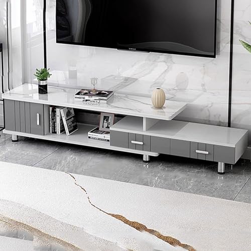 YDkjwjw Ausziehbarer TV-Ständer Modernes Entertainment Center mit Schubladen Rechteckiger TV-Konsolentisch für Wohnzimmer Schlafzimmer YDkjwjw Ausziehbarer TV-Ständer Modernes Entertainment Center mit Schubladen Rechteckiger TV-Konsolentisch für Wohnzimmer Schlafzimmer von YDkjwjw