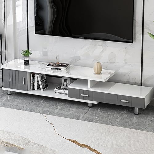 YDkjwjw Ausziehbarer TV-Ständer Modernes Entertainment Center mit Schubladen Rechteckiger TV-Konsolentisch für Wohnzimmer Schlafzimmer von YDkjwjw