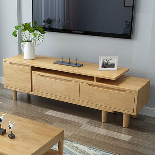 YDkjwjw Ausziehbarer TV-Ständer mit Schubladen, Moderne TV-Konsole Reversibles Entertainment-Center mit Ablagefächern für das Schlafzimmer im Wohnzimmer von YDkjwjw
