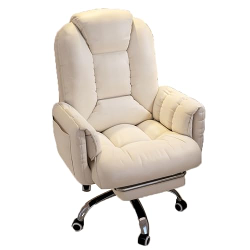 YDkjwjw Drehbarer Gaming-Stuhl mit Fußstütze, ergonomischer Computerstuhl Executive Bürostühle aus Leder Verstellbarer Spielstuhl Schreibtischstuhl mit hoher Rückenlehne für das Büro zu Hause von YDkjwjw