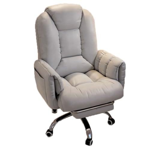 YDkjwjw Drehbarer Gaming-Stuhl mit Fußstütze, ergonomischer Computerstuhl Executive Bürostühle aus Leder Verstellbarer Spielstuhl Schreibtischstuhl mit hoher Rückenlehne für das Büro zu Hause von YDkjwjw