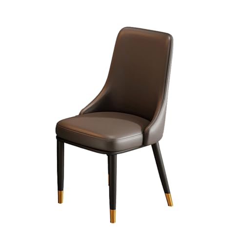YDkjwjw Esszimmerstühle, Moderne Küchenstühle mit PU-Leder gepolsterte armlose Akzentstühle mit hoher Rückenlehne, Metallbeine, für Esszimmer, Wohnzimmer, Besprechungszimmer von YDkjwjw