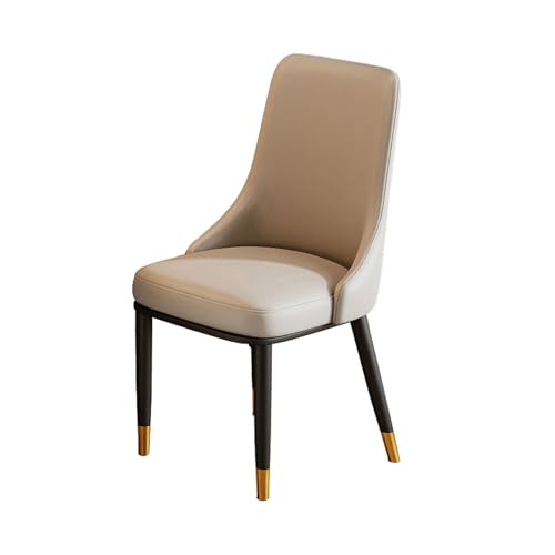 YDkjwjw Esszimmerstühle, Moderne Küchenstühle mit PU-Leder gepolsterte armlose Akzentstühle mit hoher Rückenlehne, Metallbeine, für Esszimmer, Wohnzimmer, Besprechungszimmer von YDkjwjw