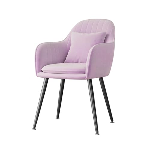 YDkjwjw Esszimmerstühle, mit Samt gepolsterter Mid-Century-Modern-Sessel mit Metallbeinen, Akzent-Beistellstühle für Esszimmer Küche Wohnzimmer Schlafzimmer Waschtisch von YDkjwjw