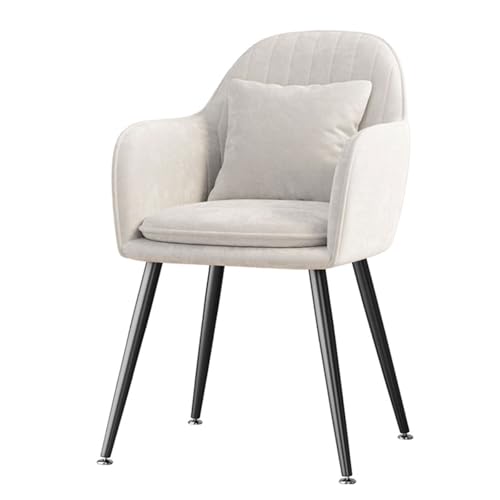 YDkjwjw Esszimmerstühle, mit Samt gepolsterter Mid-Century-Modern-Sessel mit Metallbeinen, Akzent-Beistellstühle für Esszimmer Küche Wohnzimmer Schlafzimmer Waschtisch von YDkjwjw