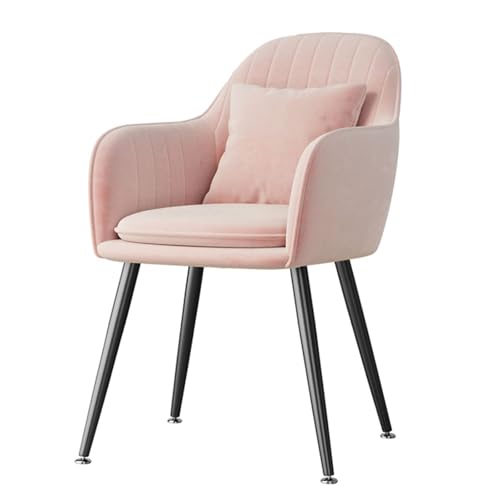 YDkjwjw Esszimmerstühle, mit Samt gepolsterter Mid-Century-Modern-Sessel mit Metallbeinen, Akzent-Beistellstühle für Esszimmer Küche Wohnzimmer Schlafzimmer Waschtisch von YDkjwjw