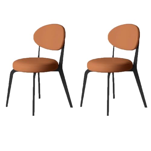 YDkjwjw Esszimmerstühle 2er-Set, gepolsterte PU-Lederstühle aus der Mitte des Jahrhunderts mit Rückenlehne und Metallbeinen, armloser, bequemer Küchenbeistellstuhl für das Esszimmer in der Küche YDkjwjw Esszimmerstühle 2er-Set, gepolsterte PU-Lederstühle aus der Mitte des Jahrhunderts mit Rückenlehne und Metallbeinen, armloser, bequemer Küchenbeistellstuhl für das Esszimmer in der Küche von YDkjwjw