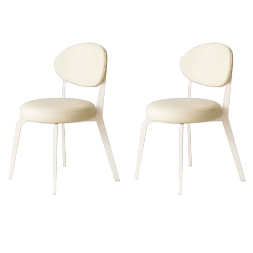 YDkjwjw Esszimmerstühle 2er-Set, gepolsterte PU-Lederstühle aus der Mitte des Jahrhunderts mit Rückenlehne und Metallbeinen, armloser, bequemer Küchenbeistellstuhl für das Esszimmer in der Küche YDkjwjw Esszimmerstühle 2er-Set, gepolsterte PU-Lederstühle aus der Mitte des Jahrhunderts mit Rückenlehne und Metallbeinen, armloser, bequemer Küchenbeistellstuhl für das Esszimmer in der Küche von YDkjwjw