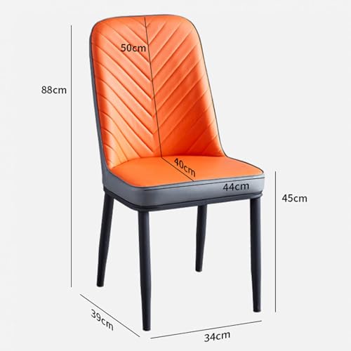 YDkjwjw Esszimmerstühle Set mit 2 Küchenpolsterstühlen mit Metallbeinen, Küchenstuhl Armloser Beistellstuhl für Esszimmer Wohnzimmer Lounge von YDkjwjw