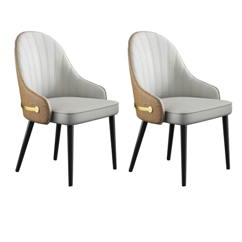 YDkjwjw Esszimmerstühle Set mit 2 gepolsterten Küchenstühlen mit Metallbeinen, Küchenstuhl Armless Side Chair für Esszimmer, Wohnzimmer Lounge von YDkjwjw