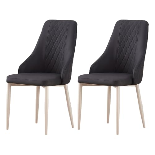YDkjwjw Esszimmerstühle Set mit 2 gepolsterten Küchenstühlen mit Metallbeinen, Küchenstuhl Armless Side Chair für Esszimmer, Wohnzimmer Lounge von YDkjwjw