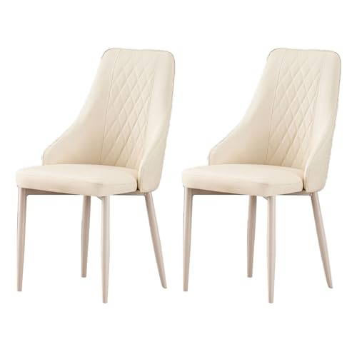 YDkjwjw Esszimmerstühle Set mit 2 gepolsterten Küchenstühlen mit Metallbeinen, Küchenstuhl Armless Side Chair für Esszimmer, Wohnzimmer Lounge von YDkjwjw