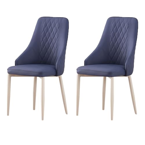 YDkjwjw Esszimmerstühle Set mit 2 gepolsterten Küchenstühlen mit Metallbeinen, Küchenstuhl Armless Side Chair für Esszimmer, Wohnzimmer Lounge von YDkjwjw