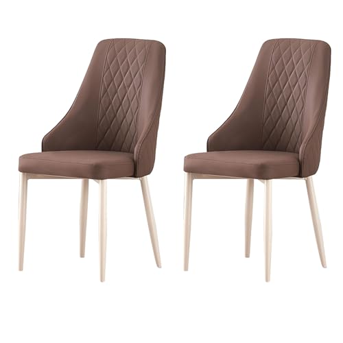 YDkjwjw Esszimmerstühle Set mit 2 gepolsterten Küchenstühlen mit Metallbeinen, Küchenstuhl Armless Side Chair für Esszimmer, Wohnzimmer Lounge von YDkjwjw