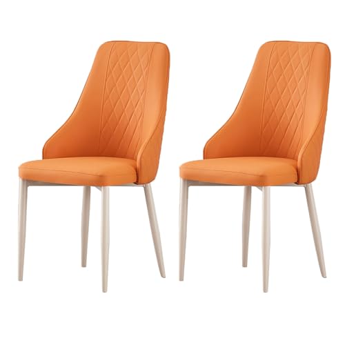 YDkjwjw Esszimmerstühle Set mit 2 gepolsterten Küchenstühlen mit Metallbeinen, Küchenstuhl Armless Side Chair für Esszimmer, Wohnzimmer Lounge von YDkjwjw