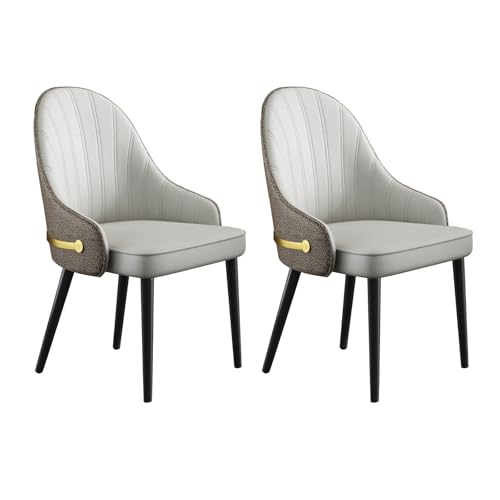 YDkjwjw Esszimmerstühle Set mit 2 gepolsterten Küchenstühlen mit Metallbeinen, Küchenstuhl Armless Side Chair für Esszimmer, Wohnzimmer Lounge von YDkjwjw