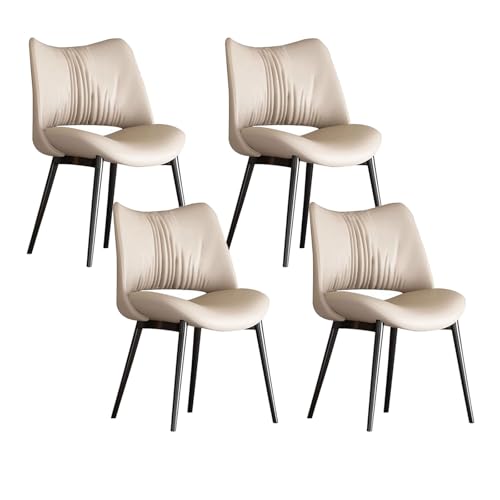 YDkjwjw Esszimmerstühle Set mit 4 gepolsterten Küchenstühlen mit Metallbeinen, armloser Beistellstuhl für Esszimmer, Wohnzimmer Lounge von YDkjwjw
