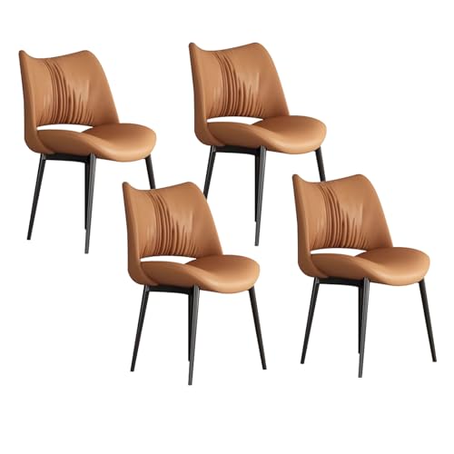 YDkjwjw Esszimmerstühle Set mit 4 gepolsterten Küchenstühlen mit Metallbeinen, armloser Beistellstuhl für Esszimmer, Wohnzimmer Lounge von YDkjwjw