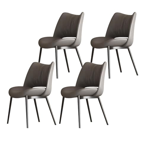 YDkjwjw Esszimmerstühle Set mit 4 gepolsterten Küchenstühlen mit Metallbeinen, armloser Beistellstuhl für Esszimmer, Wohnzimmer Lounge von YDkjwjw