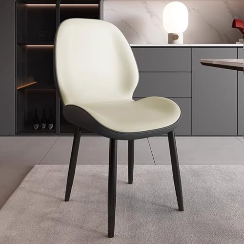 YDkjwjw Esszimmerstühle für das Esszimmer Wohnzimmer, Vintage Esszimmerstühle mit Rückenlehne, gepolstertem Sitz und massiven Metallbeinen von YDkjwjw