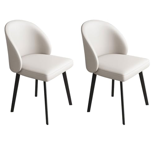 YDkjwjw Esszimmerstuhl 2er-Set, breiter gepolsterter Stuhl mit Rückenlehne, Metallbeine, Küchenstühle für Esszimmer, Schlafzimmer, Wohnzimmer, Schminktisch von YDkjwjw