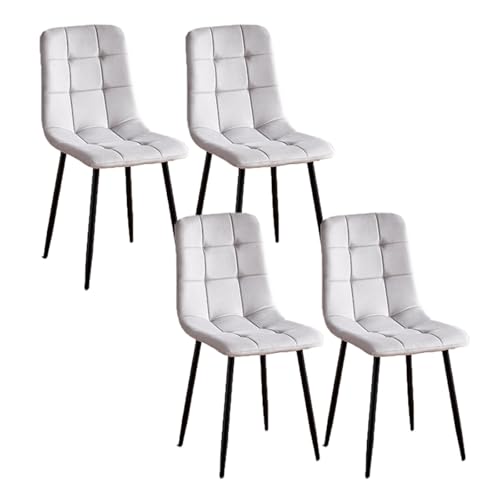 YDkjwjw Esszimmerstuhl 4er-Set, breit gepolsterter Samtstuhl mit Rückenlehne, Metallbeine, Küchenstühle für Esszimmer, Schlafzimmer, Wohnzimmer, Schminktisch von YDkjwjw