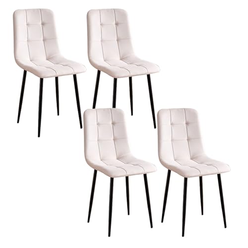 YDkjwjw Esszimmerstuhl 4er-Set, breit gepolsterter Samtstuhl mit Rückenlehne, Metallbeine, Küchenstühle für Esszimmer, Schlafzimmer, Wohnzimmer, Schminktisch von YDkjwjw
