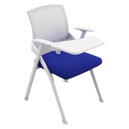 YDkjwjw Klappbarer Bürostuhl, stapelbar Konferenzraum Stühle mit Flip-Up Tablet Arm faltbar Ausbildung Schreibtischstuhl mit Mesh zurück für die Sitzung Gast Empfang von YDkjwjw