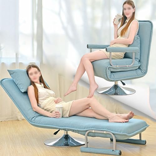 YDkjwjw Klappbarer Einzelschlafsessel, 3-in-1-Schlafsofa mit Kissen, Verstellbarer Rückenlehnensessel, voll gepolsterte Lounger-Liegestühle für Wohnung, Schlafzimmer, Home Office von YDkjwjw