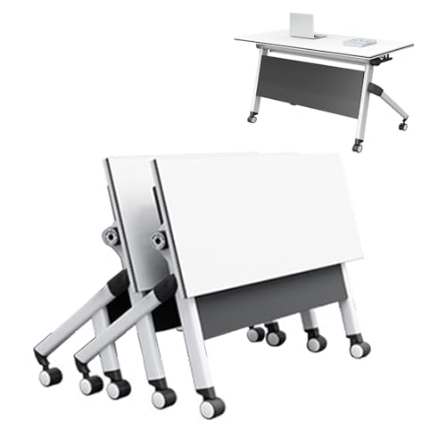 YDkjwjw Klappbarer Konferenztisch 2er Set Moderner großer mobiler Besprechungstisch Rollende Konferenzraumtische mit Rädern Seminartische für Büro Training Klassenzimmer YDkjwjw Klappbarer Konferenztisch 2er Set Moderner großer mobiler Besprechungstisch Rollende Konferenzraumtische mit Rädern Seminartische für Büro Training Klassenzimmer von YDkjwjw