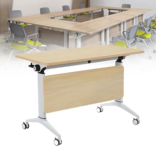 YDkjwjw Klappbarer Konferenztisch 4er Set Moderner großer mobiler Besprechungstisch Rollende Konferenzraumtische mit Rädern Seminartische für Büro Training Klassenzimmer YDkjwjw Klappbarer Konferenztisch 4er Set Moderner großer mobiler Besprechungstisch Rollende Konferenzraumtische mit Rädern Seminartische für Büro Training Klassenzimmer von YDkjwjw