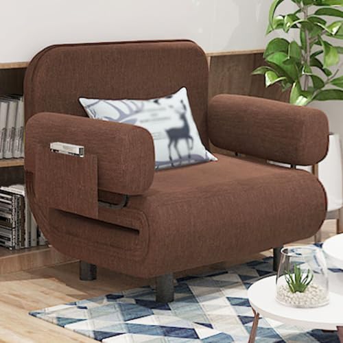 YDkjwjw Klappbares Schlafsofa mit Verstellbarer Rückenlehne und Kissen, 3-in-1-Cabrio-Einzelschlafsofa mit gepolstertem Sitz, Couch Guest Sleeper Recliner Lounge Sessel für Home Office von YDkjwjw