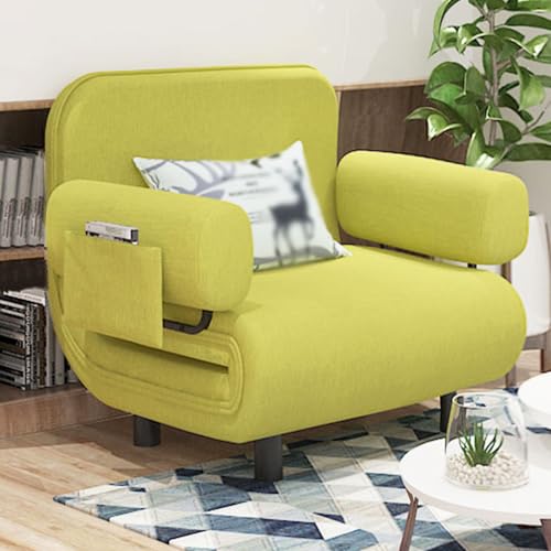 YDkjwjw Klappbares Schlafsofa mit Verstellbarer Rückenlehne und Kissen, 3-in-1-Cabrio-Einzelschlafsofa mit gepolstertem Sitz, Couch Guest Sleeper Recliner Lounge Sessel für Home Office von YDkjwjw