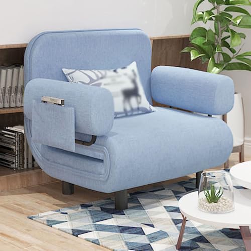 YDkjwjw Klappbares Schlafsofa mit Verstellbarer Rückenlehne und Kissen, 3-in-1-Cabrio-Einzelschlafsofa mit gepolstertem Sitz, Couch Guest Sleeper Recliner Lounge Sessel für Home Office von YDkjwjw