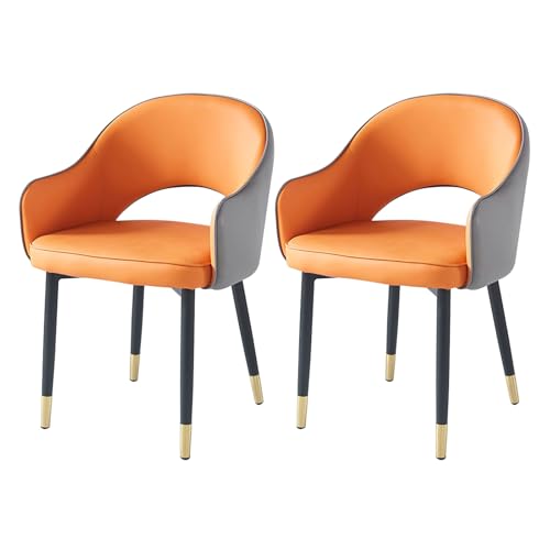 YDkjwjw Mid-Century Modern Esszimmerstühle Set mit 2 gepolsterten Küchenstühlen mit Metallbeinen, Armchiar Beistellstühle für Wohnzimmer, Küche, Schlafzimmer, Empfangsraum YDkjwjw Mid-Century Modern Esszimmerstühle Set mit 2 gepolsterten Küchenstühlen mit Metallbeinen, Armchiar Beistellstühle für Wohnzimmer, Küche, Schlafzimmer, Empfangsraum von YDkjwjw