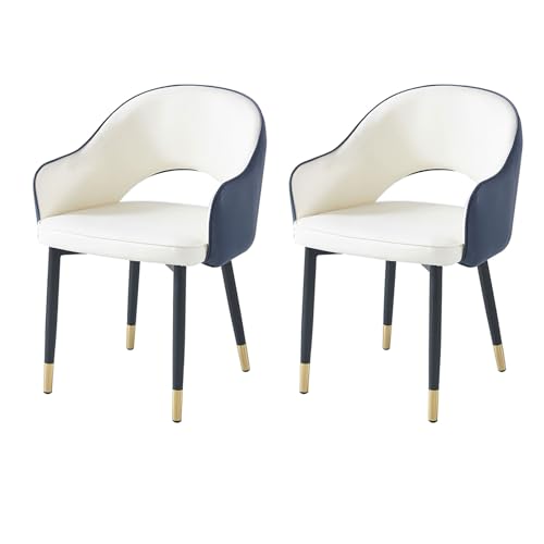 YDkjwjw Mid-Century Modern Esszimmerstühle Set mit 2 gepolsterten Küchenstühlen mit Metallbeinen, Armchiar Beistellstühle für Wohnzimmer, Küche, Schlafzimmer, Empfangsraum von YDkjwjw