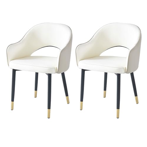 YDkjwjw Mid-Century Modern Esszimmerstühle Set mit 2 gepolsterten Küchenstühlen mit Metallbeinen, Armchiar Beistellstühle für Wohnzimmer, Küche, Schlafzimmer, Empfangsraum von YDkjwjw