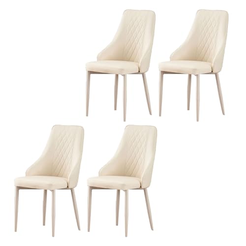 YDkjwjw Mid-Century Modern Esszimmerstühle Set mit 4 gepolsterten Küchenstühlen mit Metallbeinen, armlose Beistellstühle für Wohnzimmer, Küche, Schlafzimmer, Empfangsraum von YDkjwjw