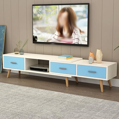 YDkjwjw Mid Century Modern TV-Ständerschrank mit 3 Schubladen Ausziehbare TV-Einheit Medieneinheiten mit Stauraum für das Wohnzimmer von YDkjwjw