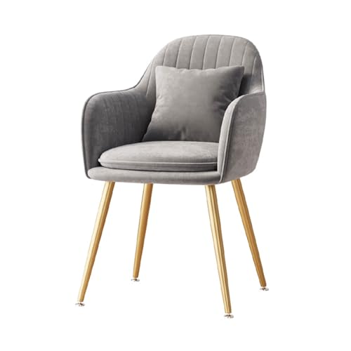 YDkjwjw Moderne Esszimmerstühle, stoffgepolsterte Esszimmerstühle mit gebogener Rückenlehne und Metallbeinen, Esszimmerstuhl Küchensessel für Wohnzimmer Schlafzimmer Waschtisch von YDkjwjw