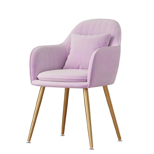 YDkjwjw Moderne Esszimmerstühle, stoffgepolsterte Esszimmerstühle mit gebogener Rückenlehne und Metallbeinen, Esszimmerstuhl Küchensessel für Wohnzimmer Schlafzimmer Waschtisch von YDkjwjw