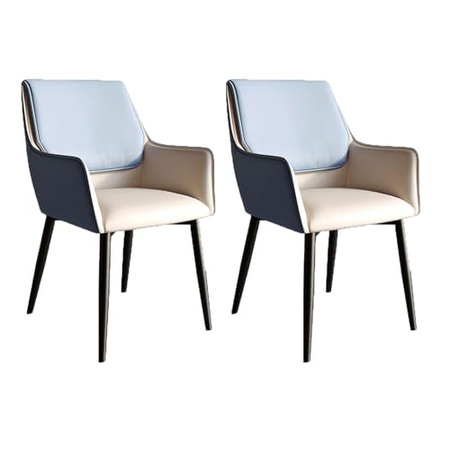 YDkjwjw Moderne Esszimmerstühle 2er-Set, Küchenstühle aus der Mitte des Jahrhunderts Ergonomischer Polsterstuhl mit Metallbeinen für Esszimmer, Wohnzimmer, Küche, Schlafzimmer und Empfangsraum von YDkjwjw