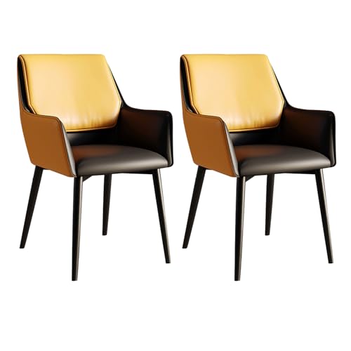 YDkjwjw Moderne Esszimmerstühle 2er-Set, Küchenstühle aus der Mitte des Jahrhunderts Ergonomischer Polsterstuhl mit Metallbeinen für Esszimmer, Wohnzimmer, Küche, Schlafzimmer und Empfangsraum von YDkjwjw