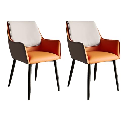 YDkjwjw Moderne Esszimmerstühle 2er-Set, Küchenstühle aus der Mitte des Jahrhunderts Ergonomischer Polsterstuhl mit Metallbeinen für Esszimmer, Wohnzimmer, Küche, Schlafzimmer und Empfangsraum von YDkjwjw