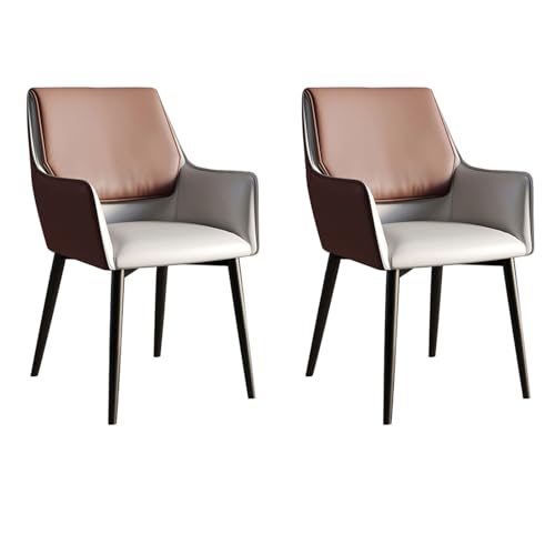 YDkjwjw Moderne Esszimmerstühle 2er-Set, Küchenstühle aus der Mitte des Jahrhunderts Ergonomischer Polsterstuhl mit Metallbeinen für Esszimmer, Wohnzimmer, Küche, Schlafzimmer und Empfangsraum von YDkjwjw