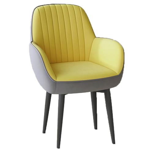 YDkjwjw Moderne Esszimmerstühle Flanell gepolsterte Sessel mit geschwungener Rückenlehne und Metallbeinen, Küchenstühle für Esszimmer Restaurant von YDkjwjw