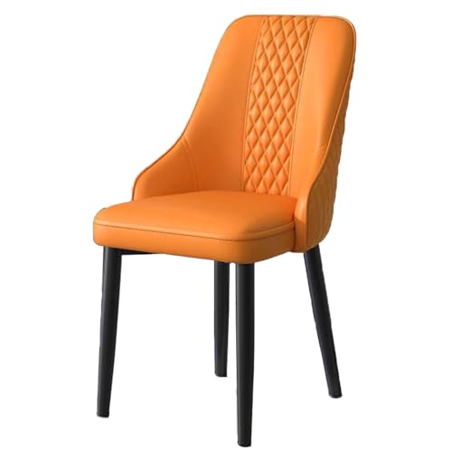 YDkjwjw Moderner Esszimmerstuhl 2er-Set mit hoher Rückenlehne und Metallgestell, gepolsterter armfreier Beistellstuhl für Küche Esszimmer Wohnzimmer von YDkjwjw