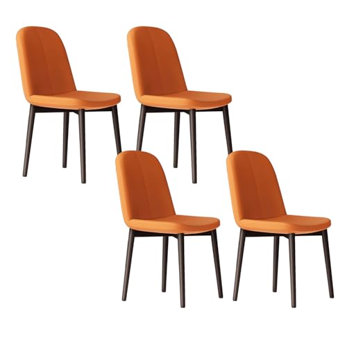 YDkjwjw Moderner Esszimmerstuhl 4er-Set mit Rückenlehne und Metallgestell, gepolsterter armfreier Beistellstuhl für Küche Esszimmer Wohnzimmer von YDkjwjw