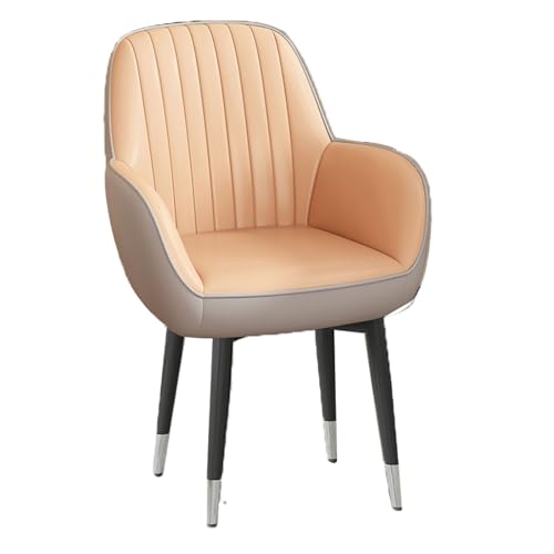 YDkjwjw Moderner Esszimmerstuhl mit hoher Rückenlehne und Metallgestell, ledergepolsterte Sessel Beistellstuhl für Küche Esszimmer Wohnzimmer YDkjwjw Moderner Esszimmerstuhl mit hoher Rückenlehne und Metallgestell, ledergepolsterte Sessel Beistellstuhl für Küche Esszimmer Wohnzimmer von YDkjwjw