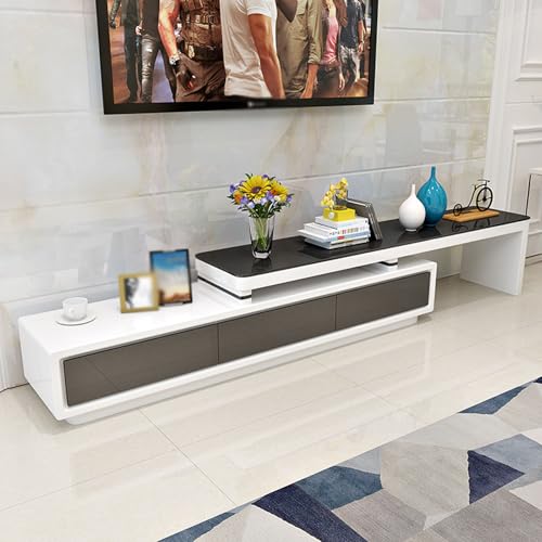 YDkjwjw Moderner TV-Ständer Entertainment Center mit Ablagefächern, ausziehbarer TV-Medienkonsole mit Schubladen Minimalistischer Fernsehschrank für das Wohnzimmer Schlafzimmer von YDkjwjw